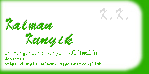 kalman kunyik business card